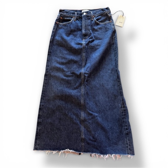 AGOLDE Hilla A-Line Maxi Long Denim Skirt - Pathway - Sz 26 NWT - Picture 5 of 13
